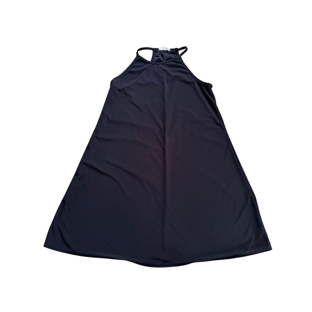Pinc Black High Neck Sleeveless A-Line Shift Dress - Picture 2 of 4